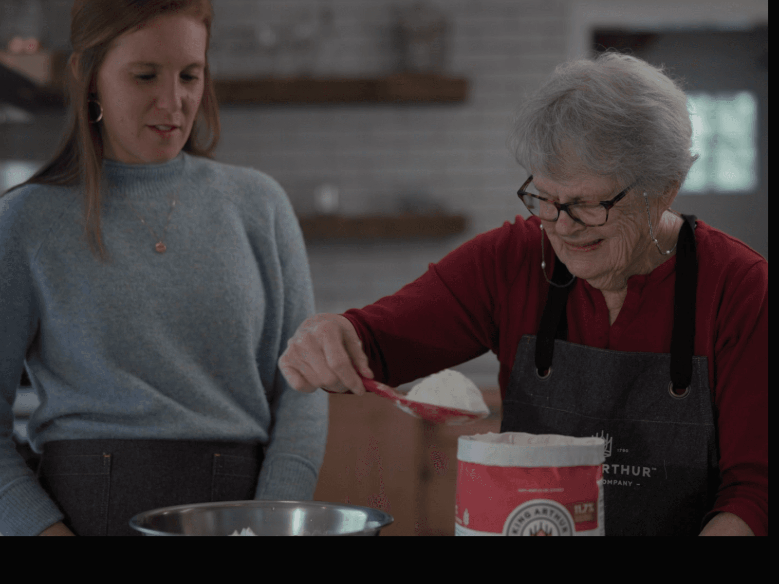 King Arthur Baking production still three.