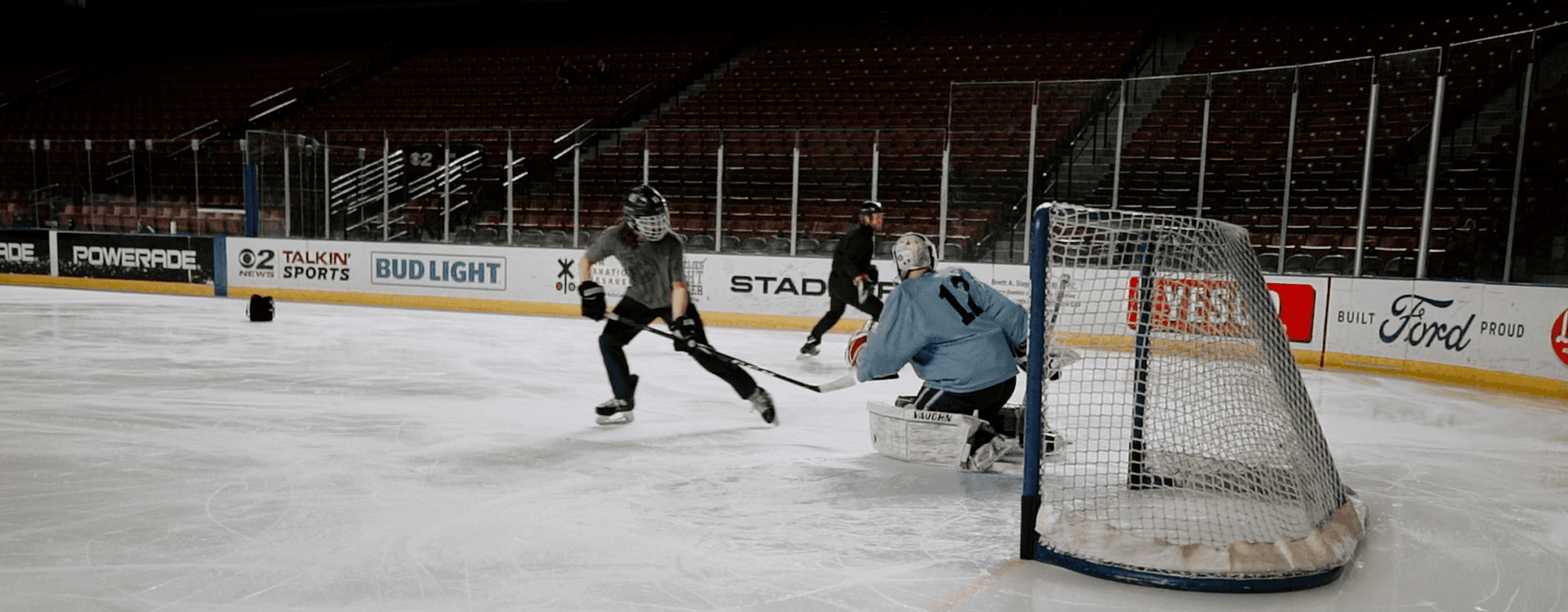 Parise Hockey still showing practice on the ice.